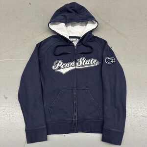 Penn State Nittany Lions Hoodie Mens Medium Blue NCAA Sweatshirt Colosseum Zip